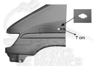 AILE AVG + EMPL FEU petit modèle Pour MERCEDES SPRINTER - ME240 07/95→02/00