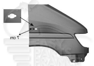 AILE AVD + EMPL FEU petit modèle Pour MERCEDES SPRINTER - ME240 07/95→02/00