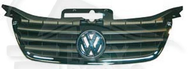 GRILLE DE CALANDRE NOIRE A/MOULURE CHROMEE Pour VOLKSWAGEN TOURAN - VO190 02/03→10/06