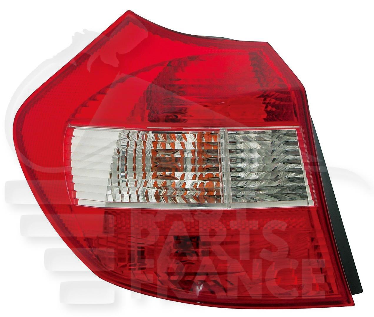 FEU ARG BL/ROUGE Pour BMW S1 E87/E81 - BM010 08/04→04/07
