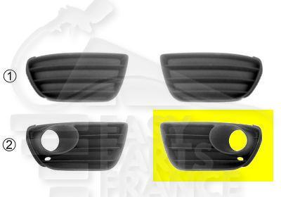 GRILLE DE PC AVG A/EMPL AB Pour FIAT PUNTO 3 PORTES - FT162 04/03→