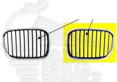 GRILLE DE CALANDRE NOIRE - CHROMEE AVG Pour BMW S5 E39 - BM091 09/00→