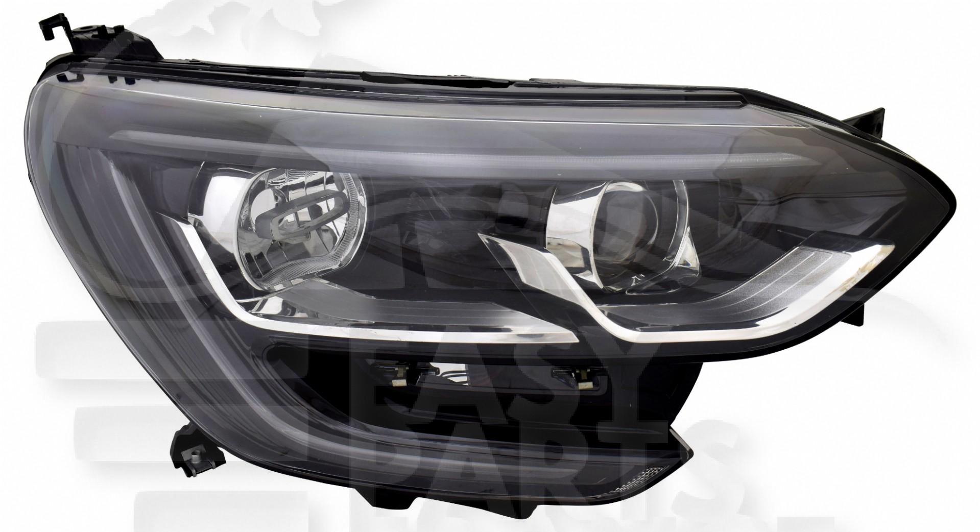 OPT D H7+H7 ELECT S/MOTEUR F/NOIR & FEU DE JOUR LED (INCURVÉ) Pour RENAULT MEGANE - RN107 03/16→01/20