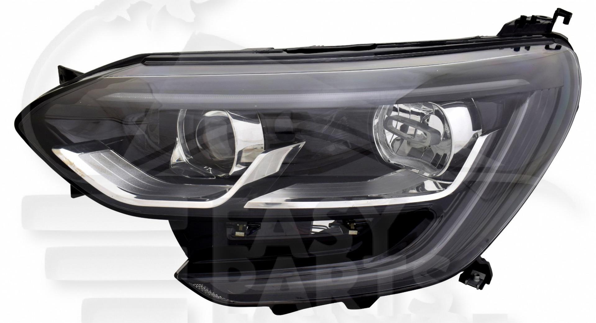 OPT G H7+H7 ELECT S/MOTEUR F/NOIR & FEU DE JOUR LED (INCURVÉ) Pour RENAULT MEGANE - RN107 03/16→01/20
