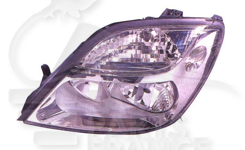 OPT G H1+H7 ELECT S/MOTEUR F/CHROME Pour RENAULT SCENIC - RN131 08/99→06/03