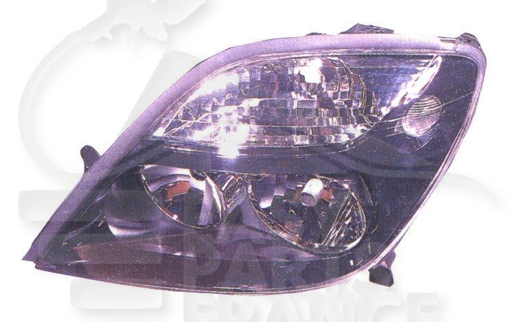 OPT G H1+H7 ELECT S/MOTEUR F/NOIR Pour RENAULT SCENIC - RN131 08/99→06/03