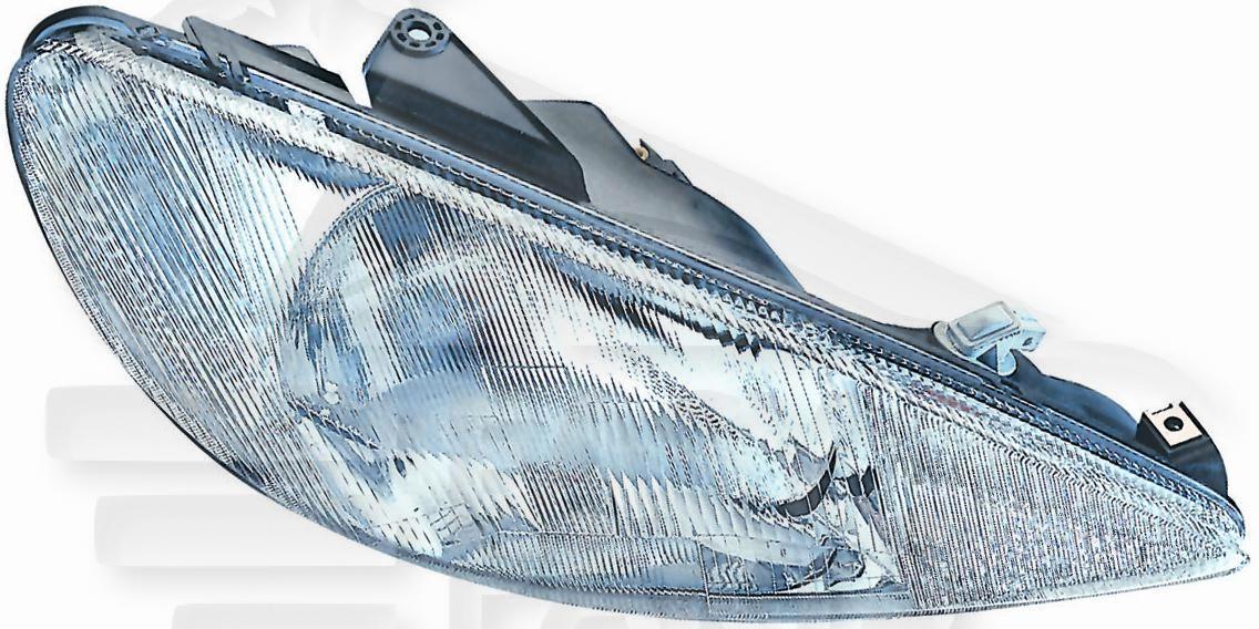 OPT D H4 ELECT S/MOTEUR Pour PEUGEOT 206 - PG030 09/98→07/09