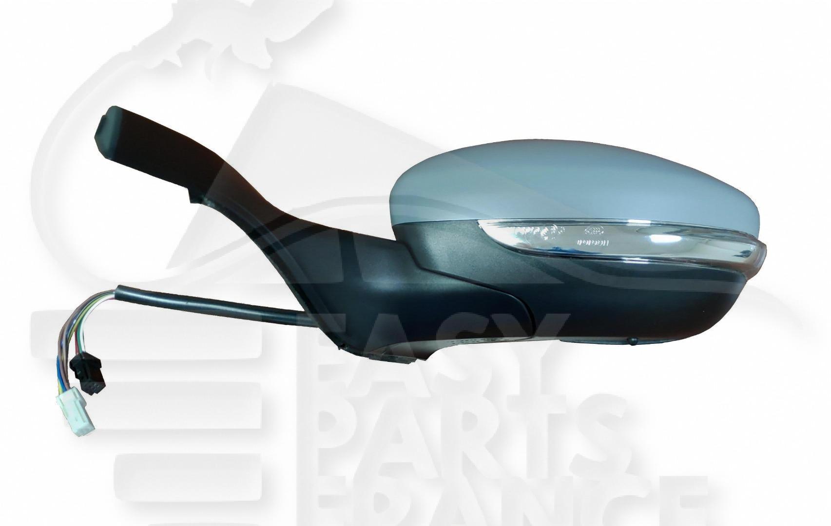 RETRO G ELECT CHAUF A PEINDRE BASE NOIRE A/FEU RAB ELECT 9 PINS Pour PEUGEOT 208 - PG231 04/15→08/19