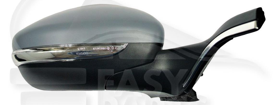 RETRO D ELECT CHAUF A PEINDRE BASE CHROMEE A/FEU & SONDE DE TEMP 9 PINS Pour PEUGEOT 208 - PG231 04/15→08/19