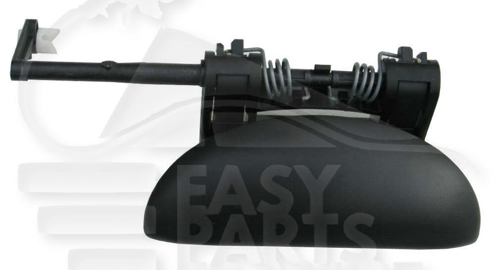 POIGNEE DE PTE EXT AVD NOIRE LISSE Pour PEUGEOT 206 PLUS - PG032 08/09→