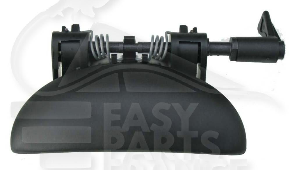 POIGNEE DE PTE EXT ARG NOIRE LISSE Pour PEUGEOT 206 PLUS - PG032 08/09→
