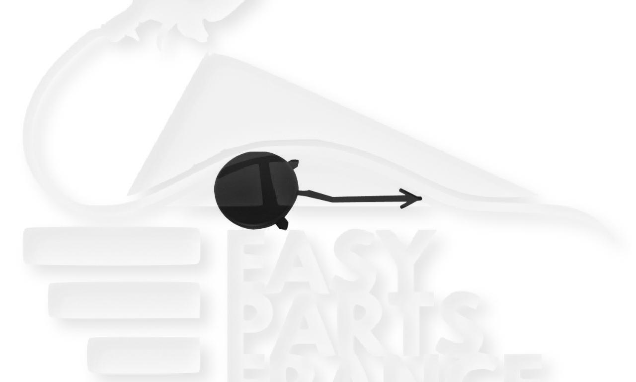 CACHE CROCHET DE PC AR NOIR Pour PEUGEOT PARTNER - PG213 01/12→05/15