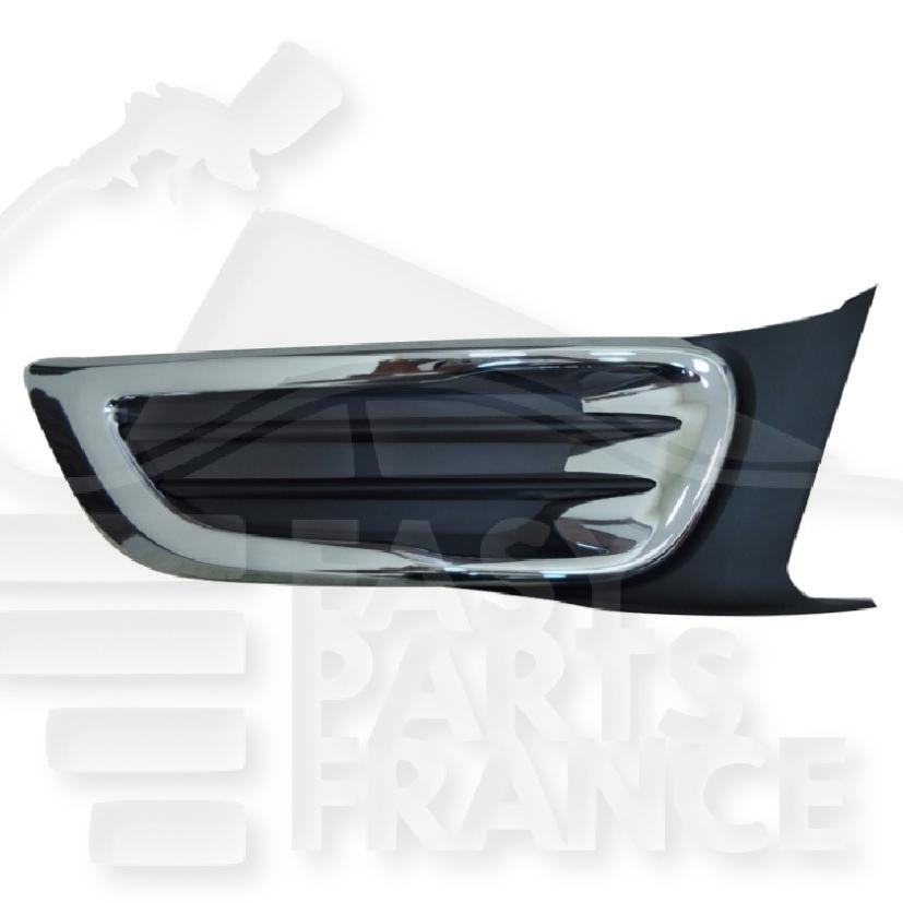 GRILLE DE PC AVD INF NOIRE A/MOULURE CHROMEE Pour CITROEN C3 PICASSO - CT063 03/09→11/12