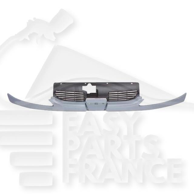 GRILLE DE CALANDRE A/SUPPORT A PEINDRE Pour PEUGEOT 206 - PG030 09/98→07/09
