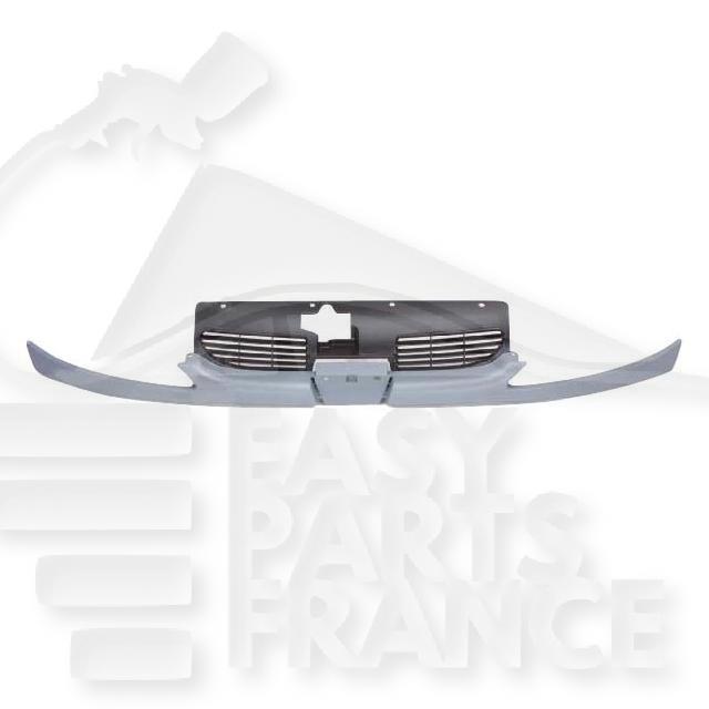 GRILLE DE CALANDRE A/SUPPORT A PEINDRE Pour PEUGEOT 206 - PG030 09/98→07/09