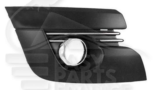 GRILLE DE PC AVD NOIRE A/MOULURE CHROMEE & EMPL AB Pour PEUGEOT 3008 - PG140 05/09→10/13