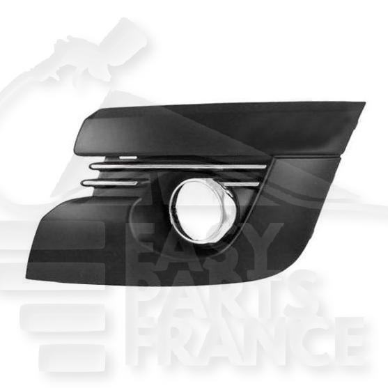 GRILLE DE PC AVG NOIRE A/MOULURE CHROMEE & EMPL AB Pour PEUGEOT 3008 - PG140 05/09→10/13