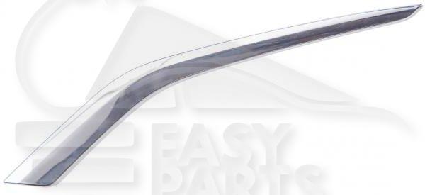 MOULURE CHROMEE DE GRILLE DE PC AVG A/EMPL AB Pour PEUGEOT 208 - PG231 04/15→08/19