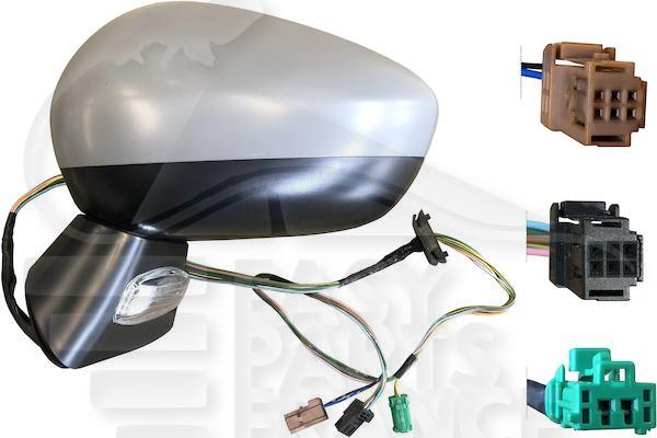 RETRO G ELECT CHAUF A PEINDRE A/FEU RAB ELECT 9 PINS Pour CITROEN C4 - CT079 10/08→10/10