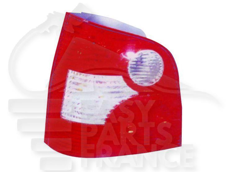 FEU ARG BLANC/ROUGE- 3/5 PTES Pour VOLKSWAGEN POLO - VO135 02/02→05/05