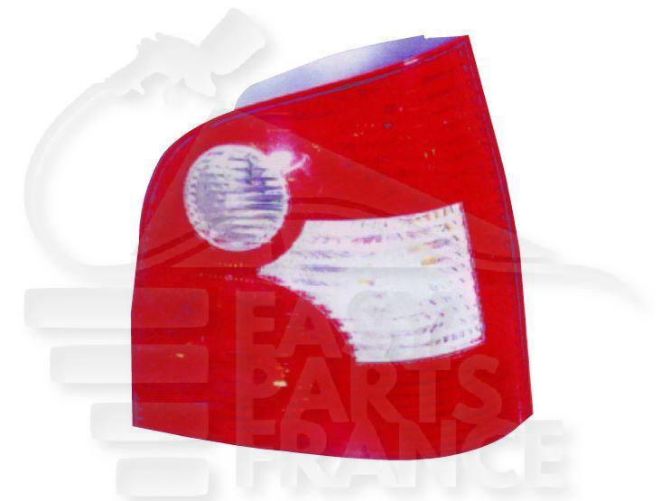 FEU ARD BLANC/ROUGE- 3/5 PTES Pour VOLKSWAGEN POLO - VO135 02/02→05/05