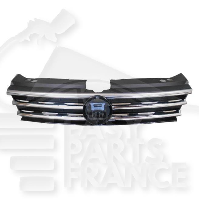 GRILLE DE CALANDRE NOIRE A/MOULURES CHROMEES Pour VOLKSWAGEN TIGUAN ALLSPACE - VO174 11/18→