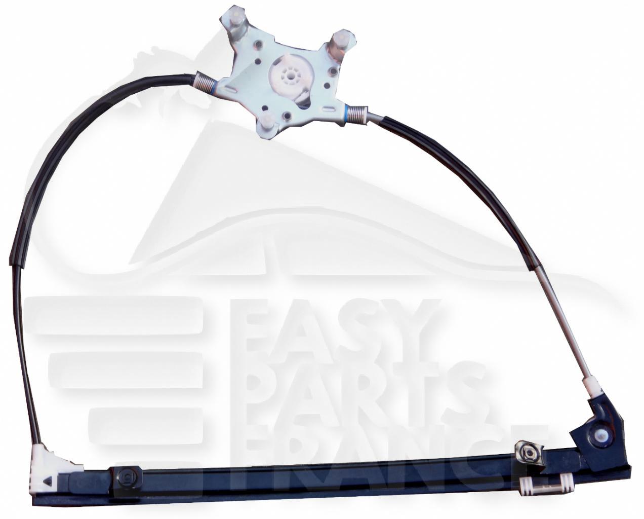 MECANISME DE LEVE VITRE ELECT AVD - 2 PTES Pour RENAULT CLIO CAMPUS/STORIA - RN030 07/06→06/09