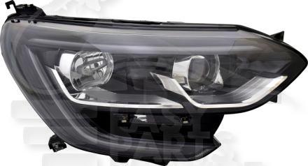 OPT D H7+H7 ELECT S/MOTEUR F/NOIR & FEU DE JOUR LED (INCURVÉ) Pour RENAULT MEGANE GRAND COUPE - RN109 03/16→