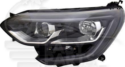 OPT G H7+H7 ELECT S/MOTEUR F/NOIR & FEU DE JOUR LED (INCURVÉ) Pour RENAULT MEGANE GRAND COUPE - RN109 03/16→