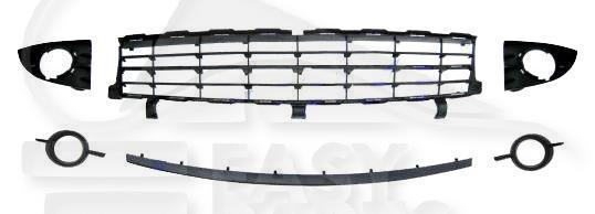 KIT DE GRILLE NOIRE & MOULURE Pour RENAULT SCENIC - RN133 08/06→03/09