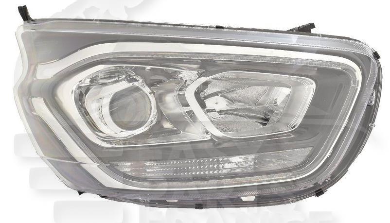 OPT D H7+H15 ELECT A/MOTEUR F/NOIR & FEU DE JOUR LED Pour FORD TRANSIT CUSTOM - FD197 05/18→09/23