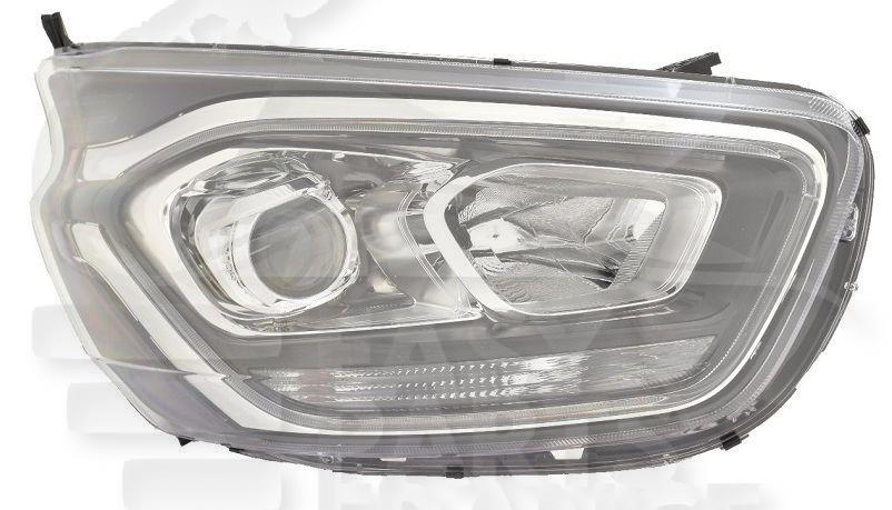 OPT D H7+H15 ELECT A/MOTEUR F/NOIR & FEU DE JOUR LED Pour FORD TRANSIT CUSTOM - FD197 05/18→