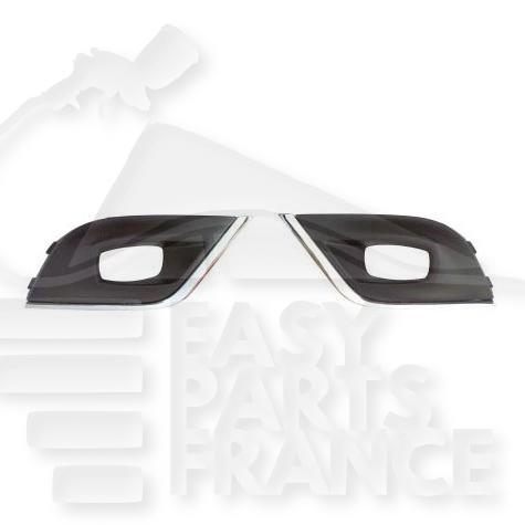 GRILLE DE PC AVD/AVG A/EMPL AB NOIRE & MOULURE CHROMEE Pour RENAULT CLIO - RN033 08/16→05/19