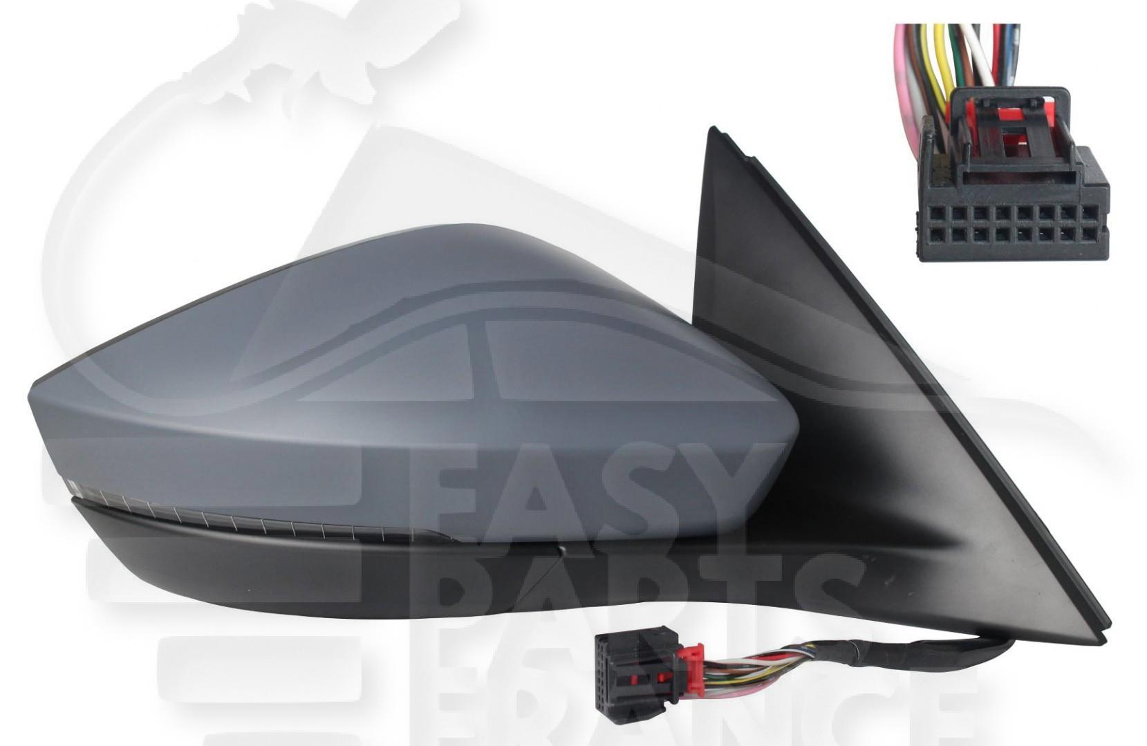 RETRO D ELECT CHAUF A PEINDRE RAB ELECT A/FEU LED & BDS 10 PINS Pour SKODA KAMIQ - SK110 11/19→
