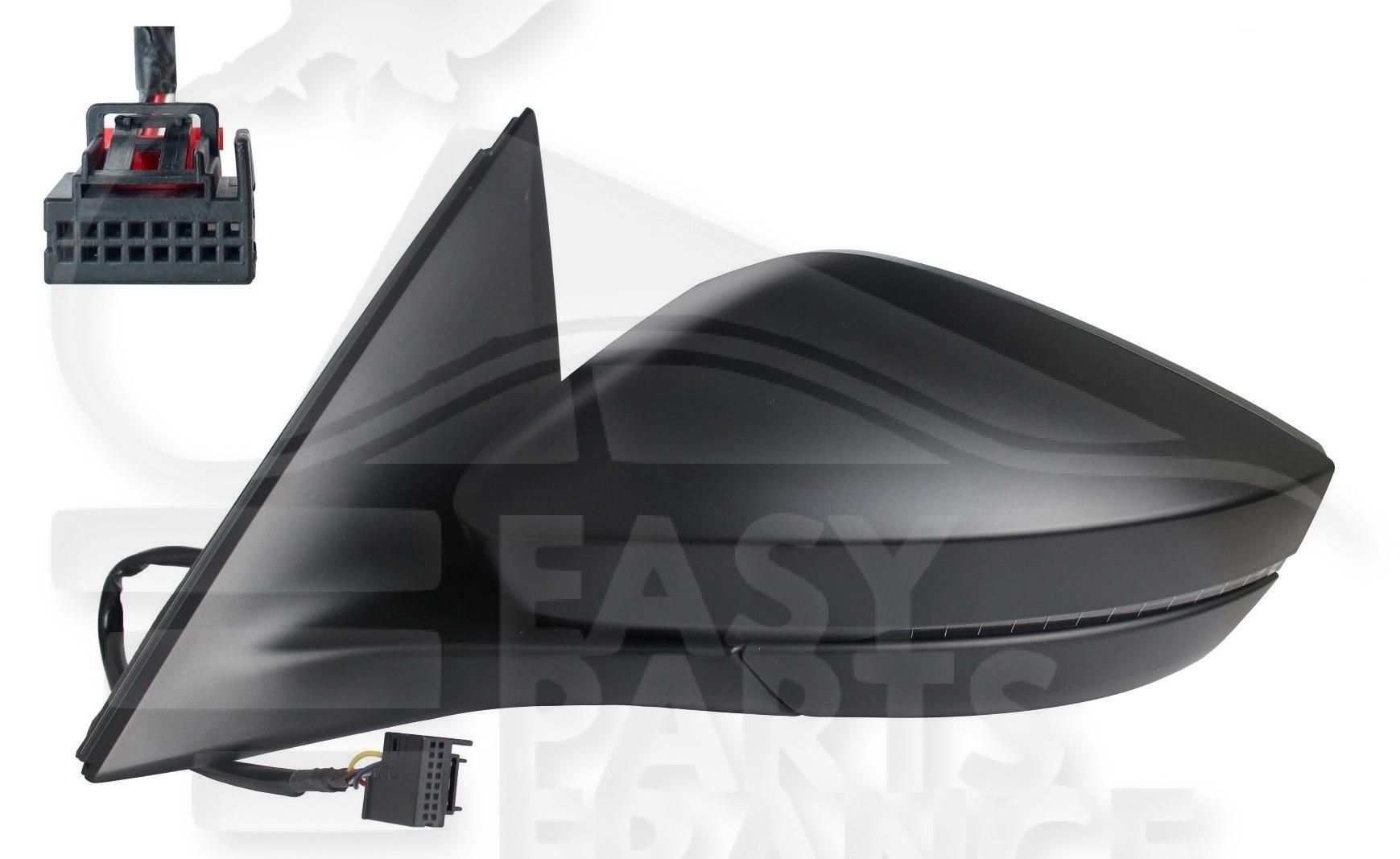 RETRO G ELECT CHAUF NOIR A/FEU LED 6 PINS Pour SKODA SCALA - SK120 05/19→