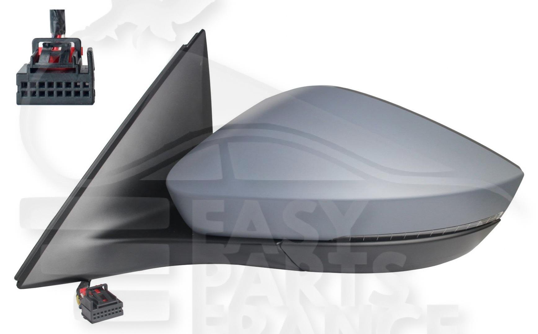 RETRO G ELECT CHAUF A PEINDRE A/FEU LED 6 PINS Pour SKODA SCALA - SK120 05/19→