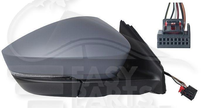 RETRO D ELECT CHAUF A PEINDRE A/FEU & FEU DE SOL 7 PINS Pour SKODA KAROQ - SK100 11/17→12/21
