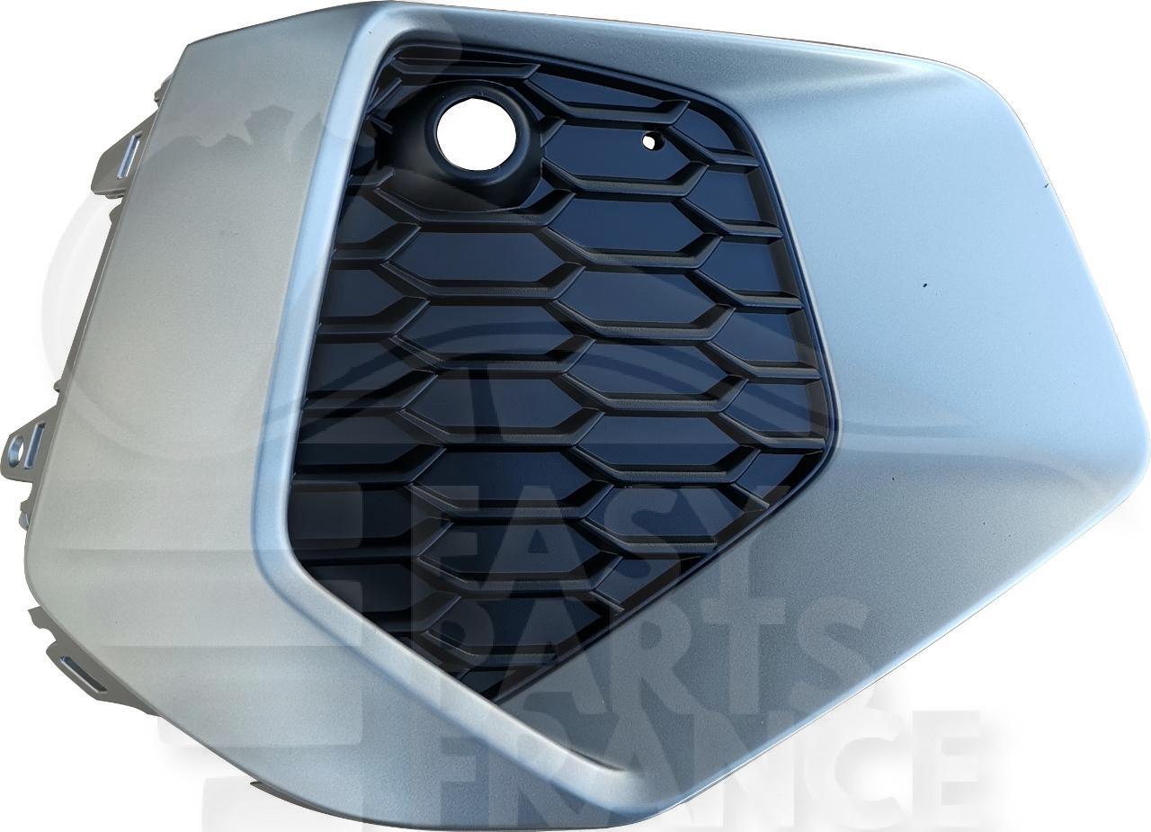 GRILLE DE PC AVD NOIRE A/CADRE ARGENT Pour AUDI A3 -3/5 PTES - AD058 05/20→