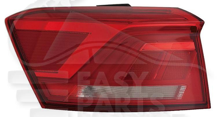 FEU ARG EXT LED - ROUGE Pour VOLKSWAGEN T-ROC - VO250 10/17→03/22