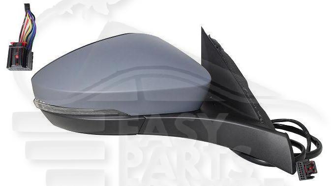 RETRO D ELECT CHAUF A PEINDRE A/FEU 6 PINS Pour VOLKSWAGEN T-ROC - VO250 11/17→02/22