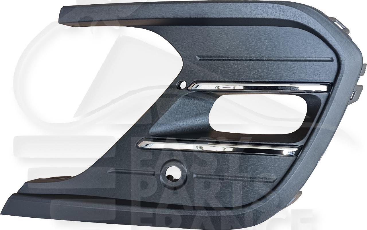 GRILLE DE PC AVD NOIRE A/EMPL AB & PACKONTROL & MOULURE CHROMEE Pour VOLKSWAGEN POLO - VO141 05/21→