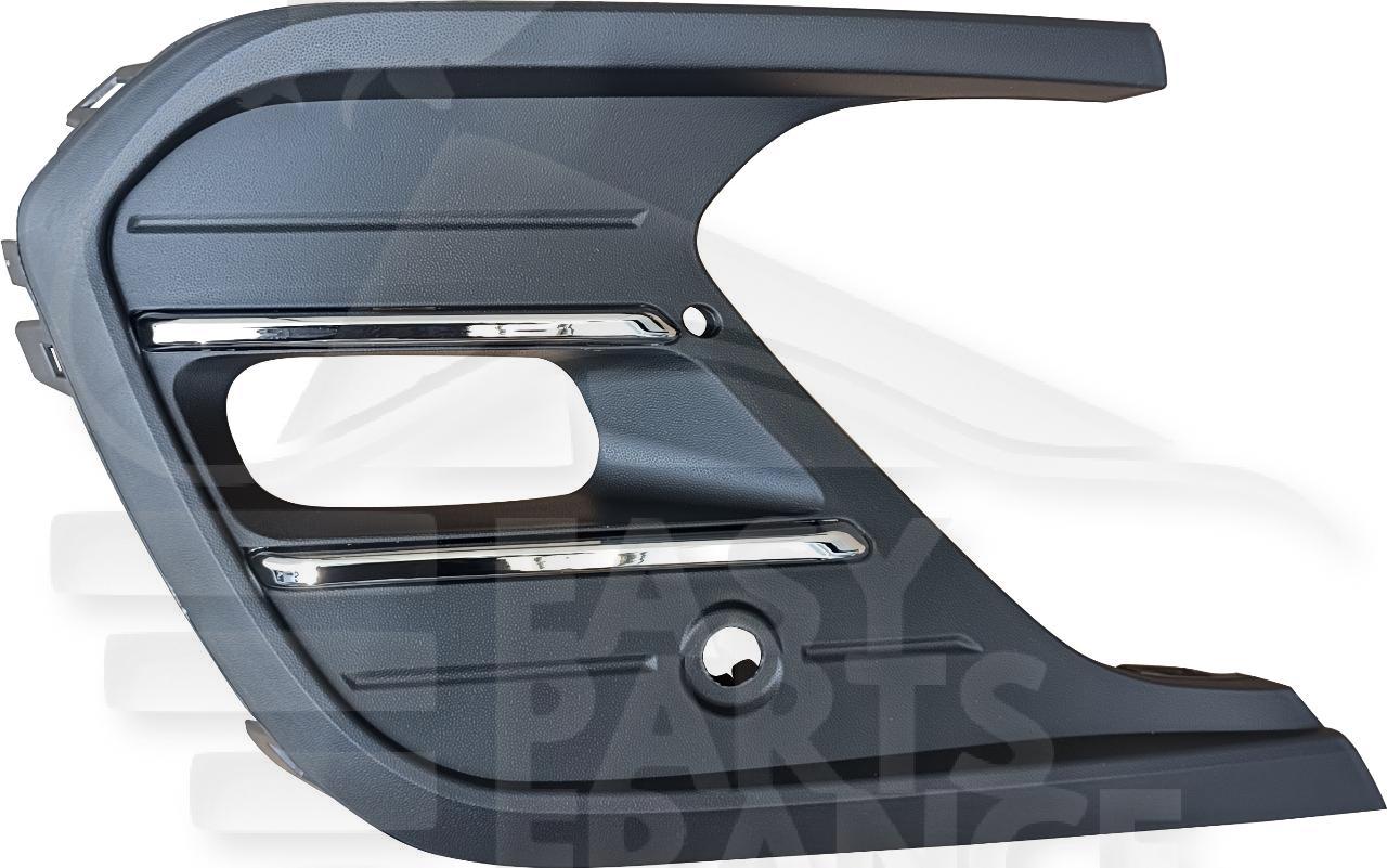 GRILLE DE PC AVG NOIRE A/EMPL AB & PACKONTROL & MOULURE CHROMEE Pour VOLKSWAGEN POLO - VO141 05/21→