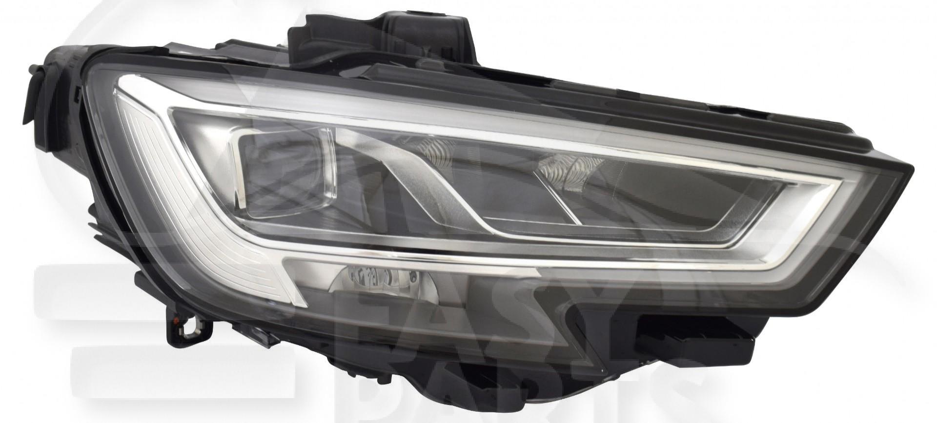 OPT D FULL LED ELECT A/MOTEUR F/CHROME Without Control Unit & Module LED Pour AUDI A3 -3/5 PTES - AD050 02/16→04/20