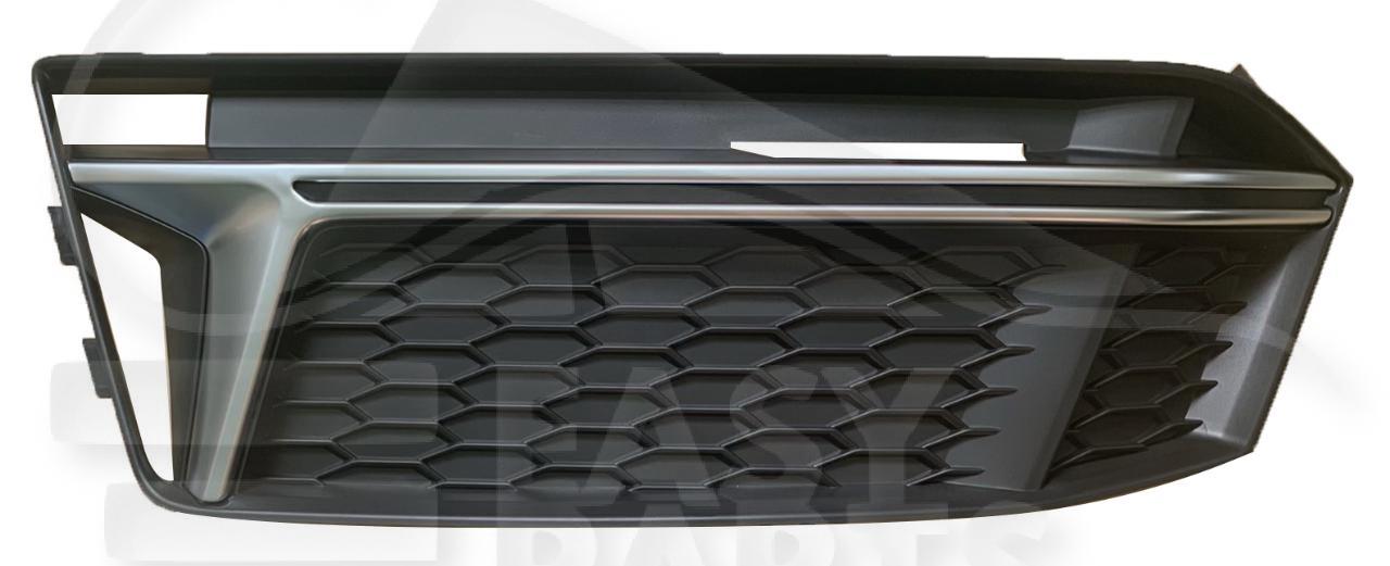 GRILLE DE PC AVG NOIRE A/MOULURES ARGENT Pour AUDI A4 (B9) S LINE- AD067 09/15→06/18