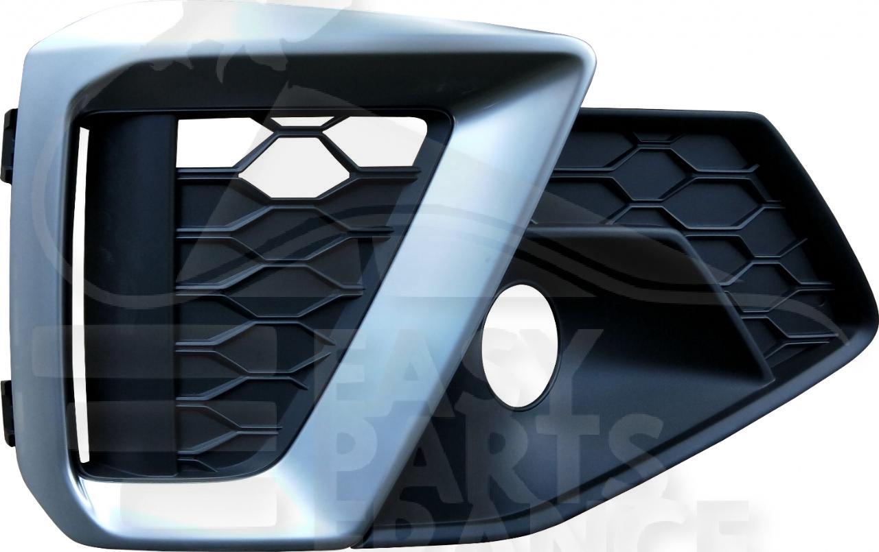 GRILLE DE PC AVD NOIRE & MOULURE ARGENT Pour AUDI A4 (B9) S LINE - AD072 04/20→