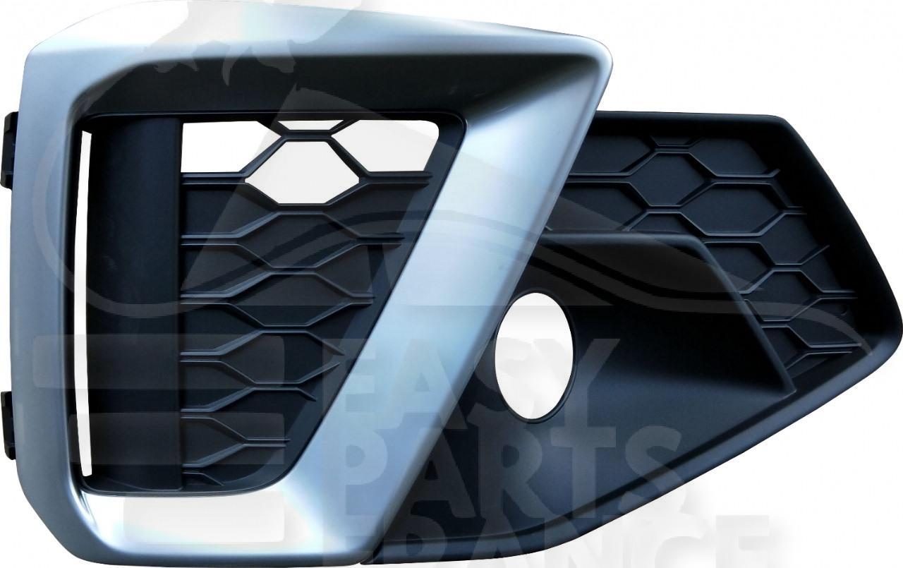 GRILLE DE PC AVD NOIRE & MOULURE ARGENT Pour AUDI A4 (B9) S LINE - AD072 04/20→