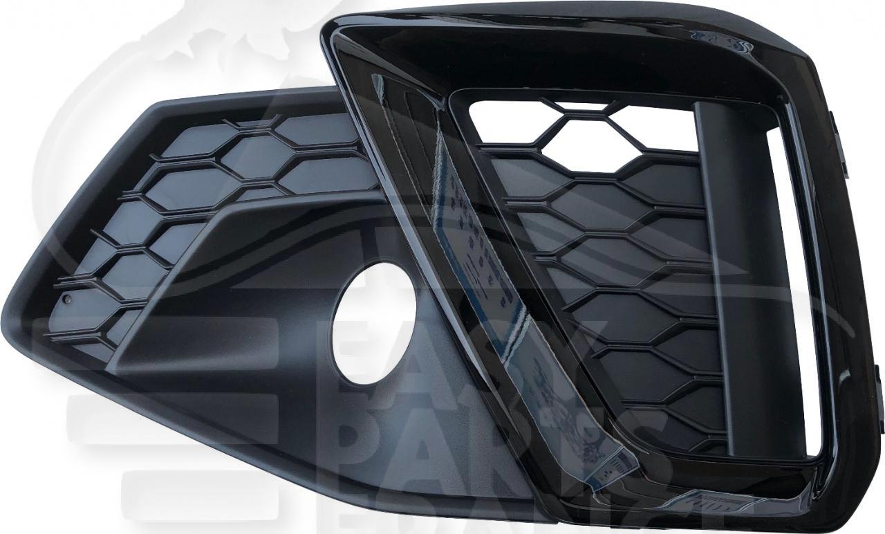 GRILLE DE PC AVG NOIRE Pour AUDI A4 (B9) S LINE - AD072 04/20→