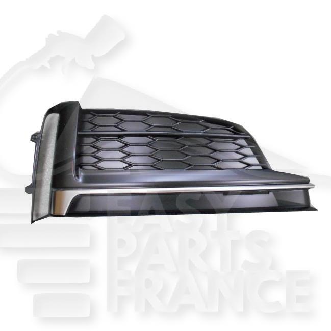 GRILLE DE PC AVD NOIRE A/MOULURE CHROMEE Pour AUDI A5 SPORTBACK S-LINE F5 -AD085 04/17→