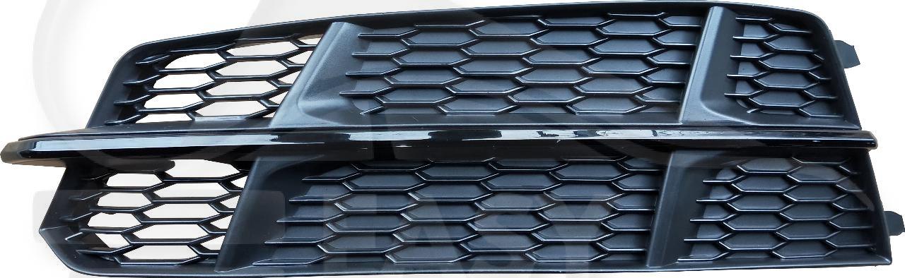 GRILLE DE PC AVG NOIRE A/MOULURE NOIRE Pour AUDI A6 (4GC) - AD097 07/16→04/18