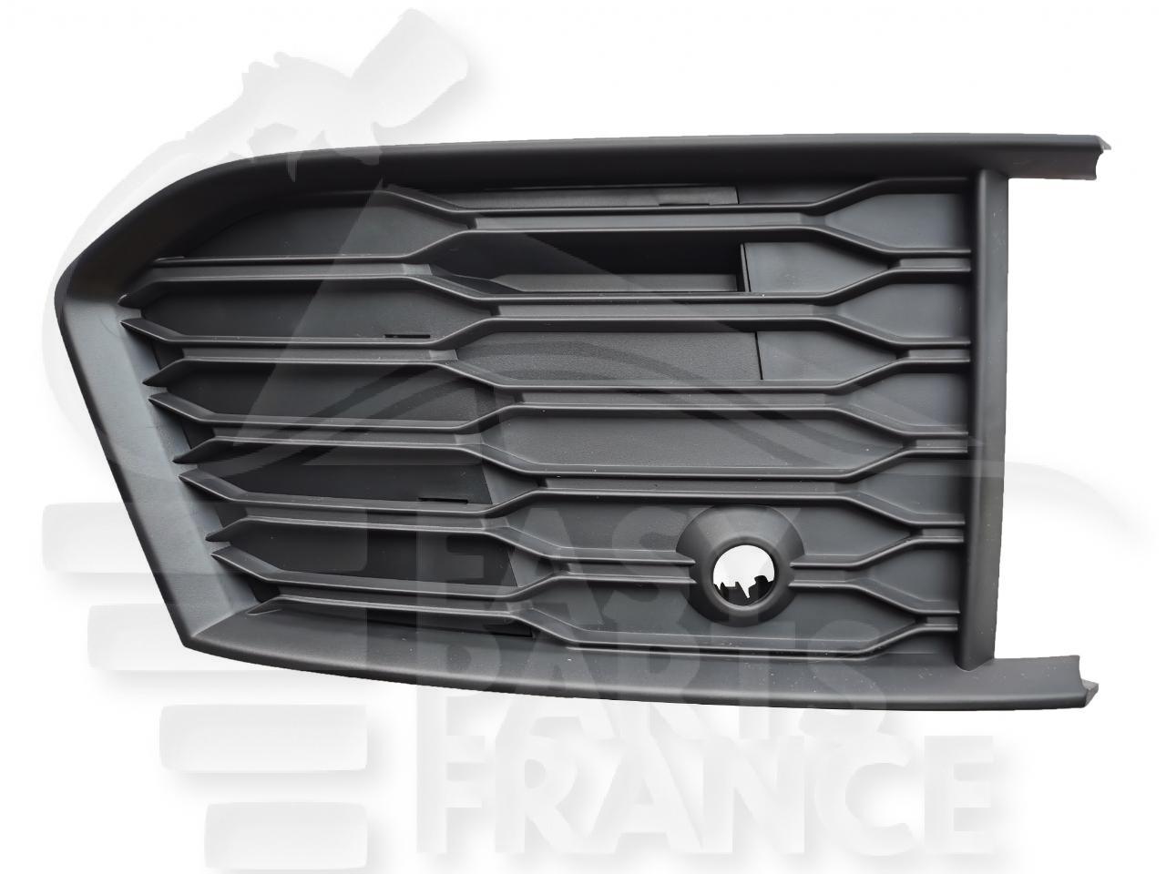 GRILLE DE PC AVD NOIRE A/EMPL CAPTEUR Pour AUDI A6 (C8) S-LINE - AD098 05/18→